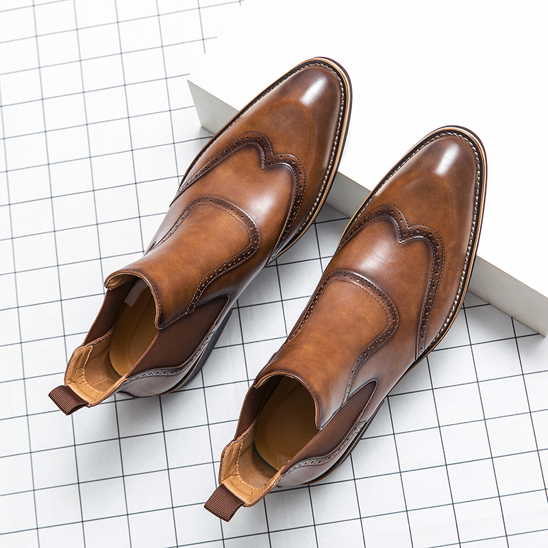 Men Formal Wear With Boots - Britse Stijl Heren Mode Chelsea Laarzen