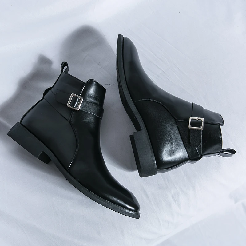 Modeontwerper Puntige leren he - Men Formal Wear With Boots recensie en prijs