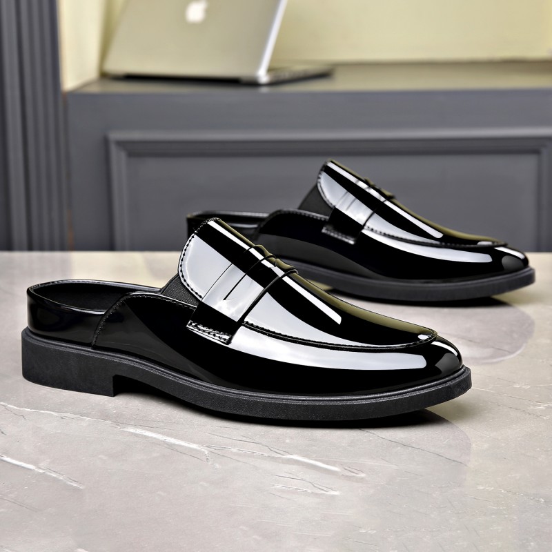 Heren zwarte lakleren muiltjes - Formal Men Daily Wear Footwear recensie en prijs