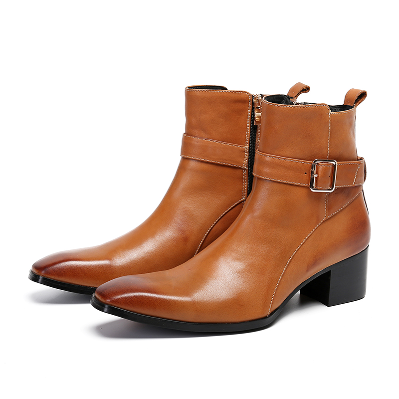 Winter bruine gesp puntige her - Men Formal Wear With Boots recensie en prijs